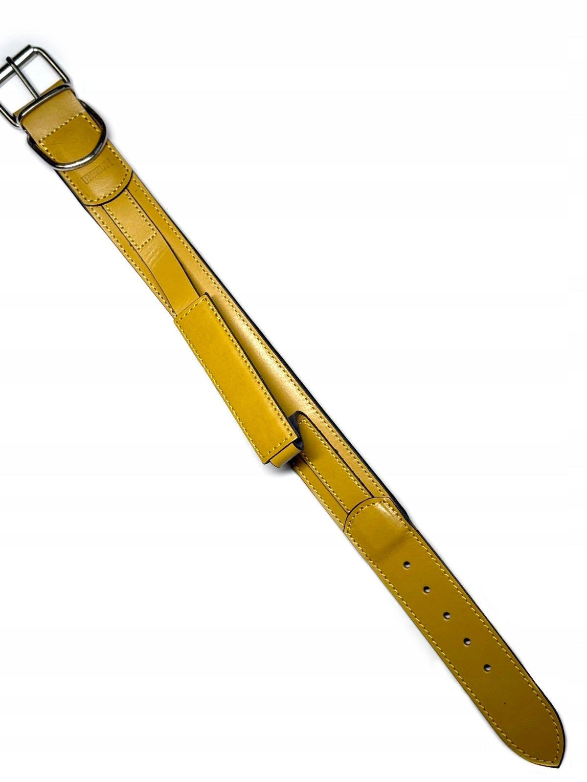Leather collar with handle M