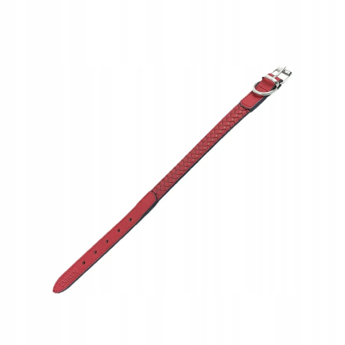 Leather collar with woven surface XL (ORGU-13-XL)