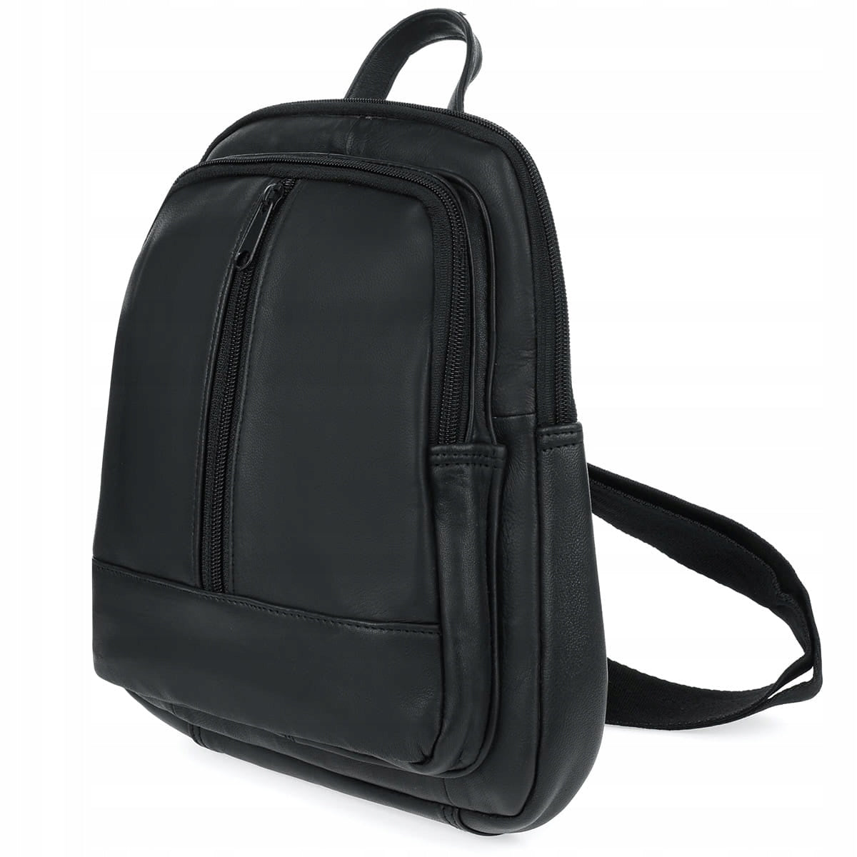 Leather crossbody backpack for one shoulder Bellugio black urban Brand Bellugio