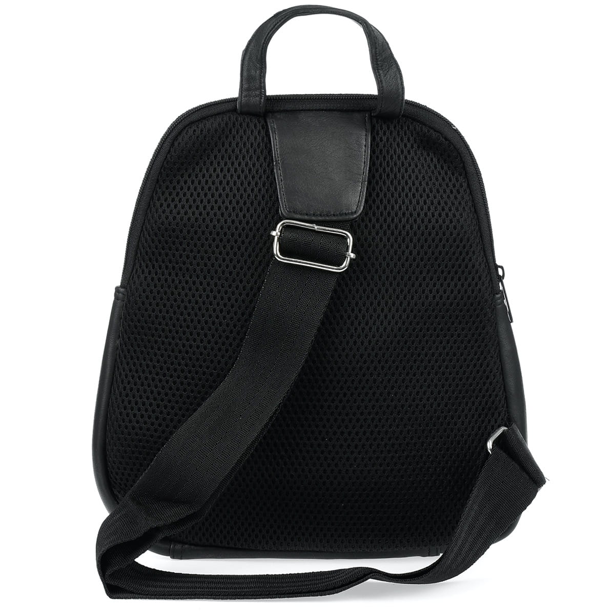 Leather crossbody backpack for one shoulder Bellugio black urban Manufacturer code ABM-107-795