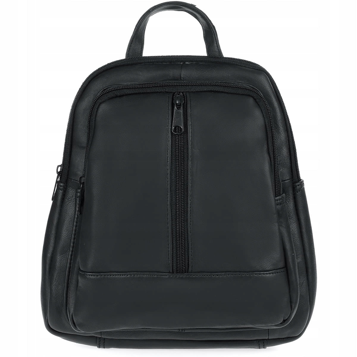 Leather crossbody backpack for one shoulder Bellugio black urban