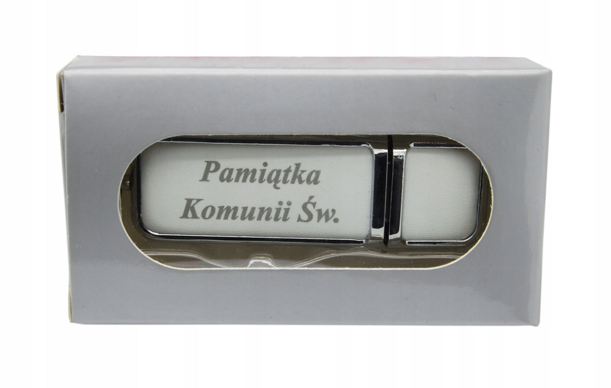 Leather flash drive 1 GB engraving + box Brand MemoRabbit