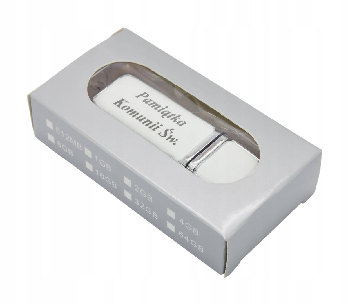 Leather flash drive 1 GB engraving + box Color multicolor