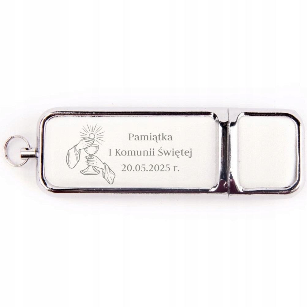 Leather flash drive I Holy Communion 8 GB USB 2.0 souvenir communion ENGRAVING