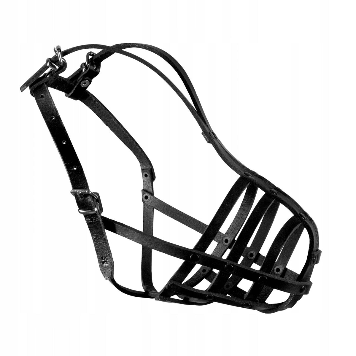 Leather muzzle Dino Riveted Stafford Large 24