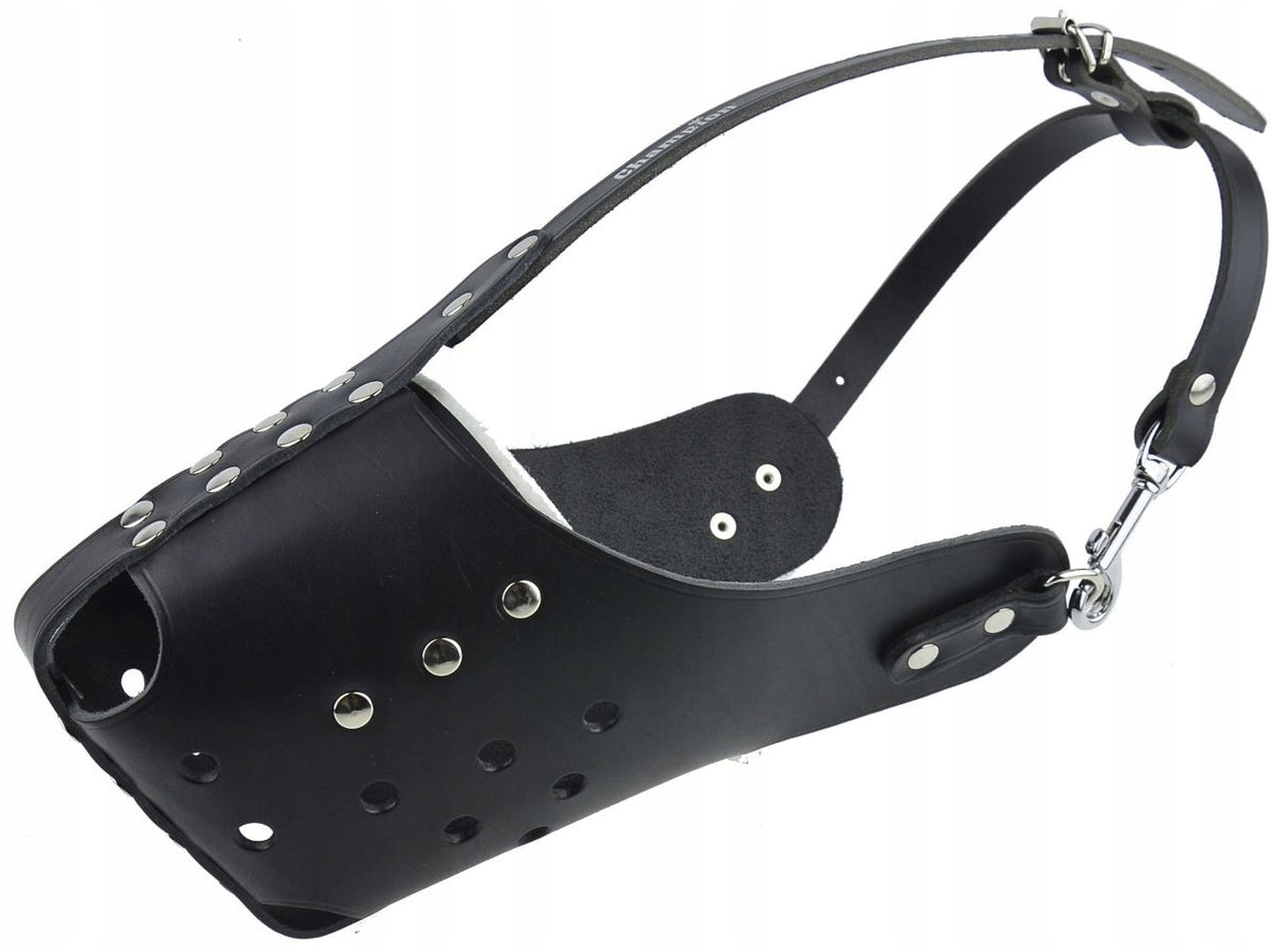 Leather muzzle for Dog Champion Built-in Staford ST3 37/12cm