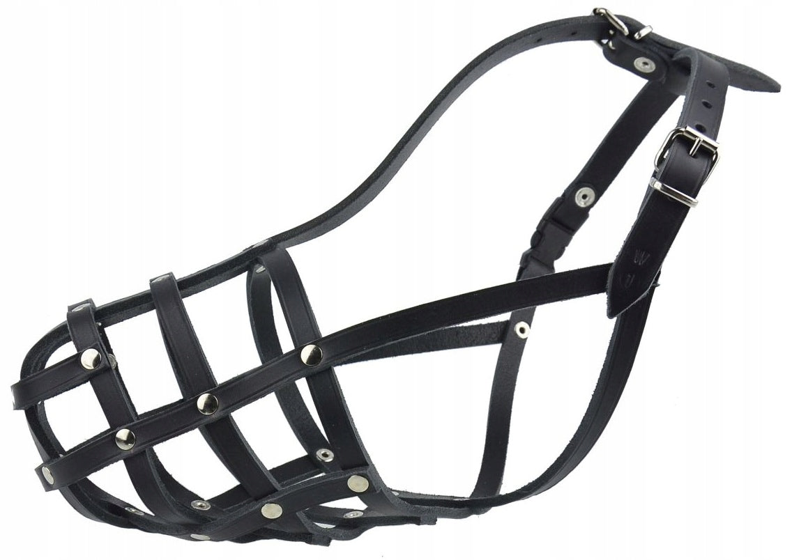 Leather muzzle for Dog Champion German Shepherd W1 35/10,5cm
