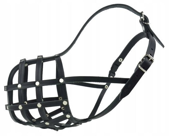 Leather muzzle for Dog Champion Schnauzer S2 37/10cm