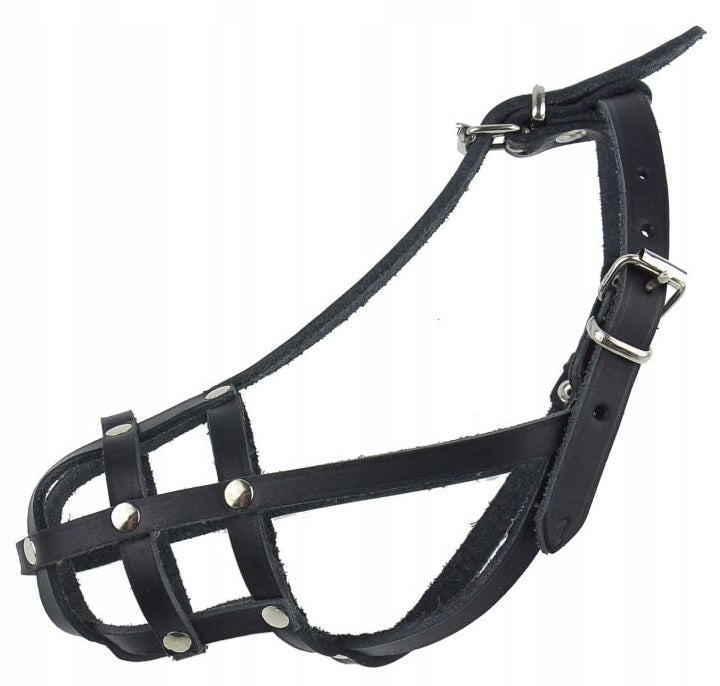 Leather muzzle for dog Champion Russian Toy RT1 13,5/3,5 cm