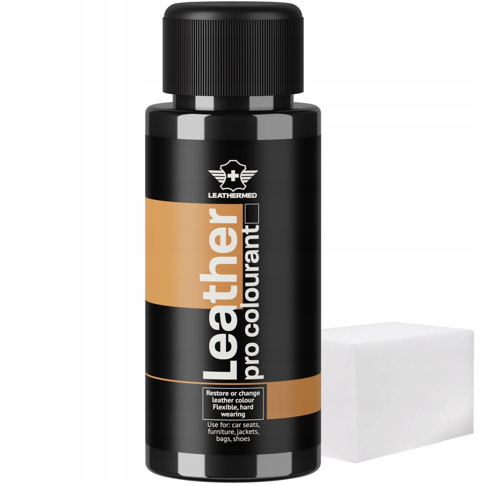 Leathermed Leather paint for leather handlebars leather upholstery 50ml BLACK