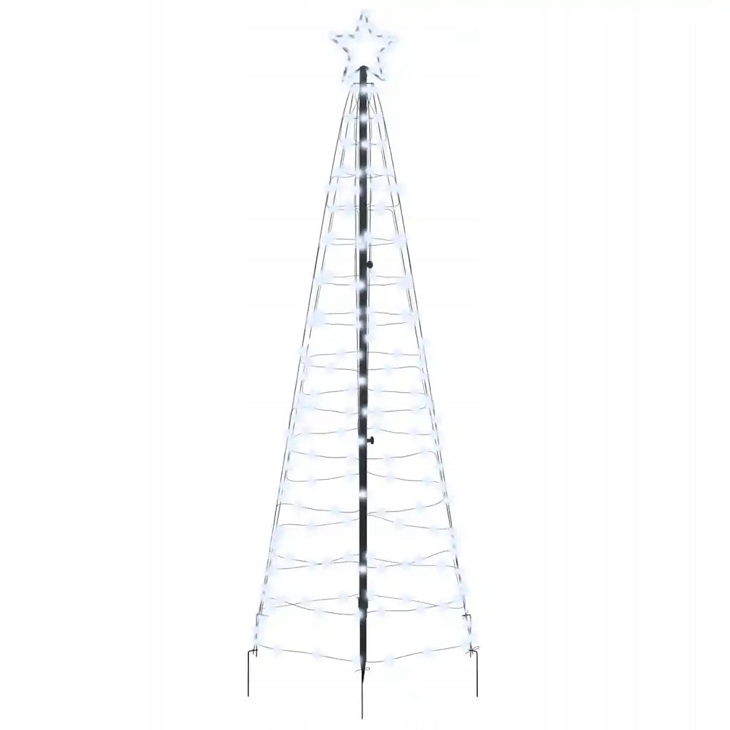 Led Christmas Tree with Spikes to Earth Cool White