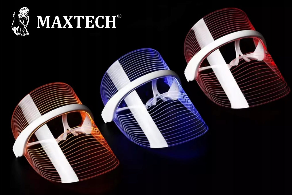 Led Face Mask Light Therapy For Face Beautifying Wireless Manufacturer code Maska Led do twarzy 3w1 Fotonowa MAXTECH
