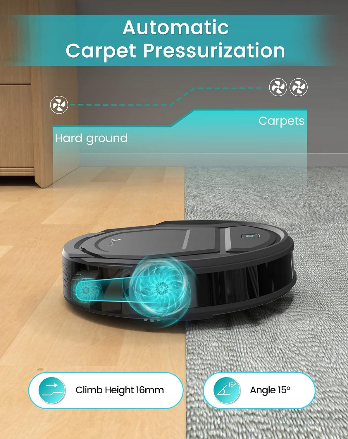 Lefant ROBOT VACUUM CLEANER 210P 2200Pa GREY WiFi 28x7.5cm QUIET Manufacturer code 210p