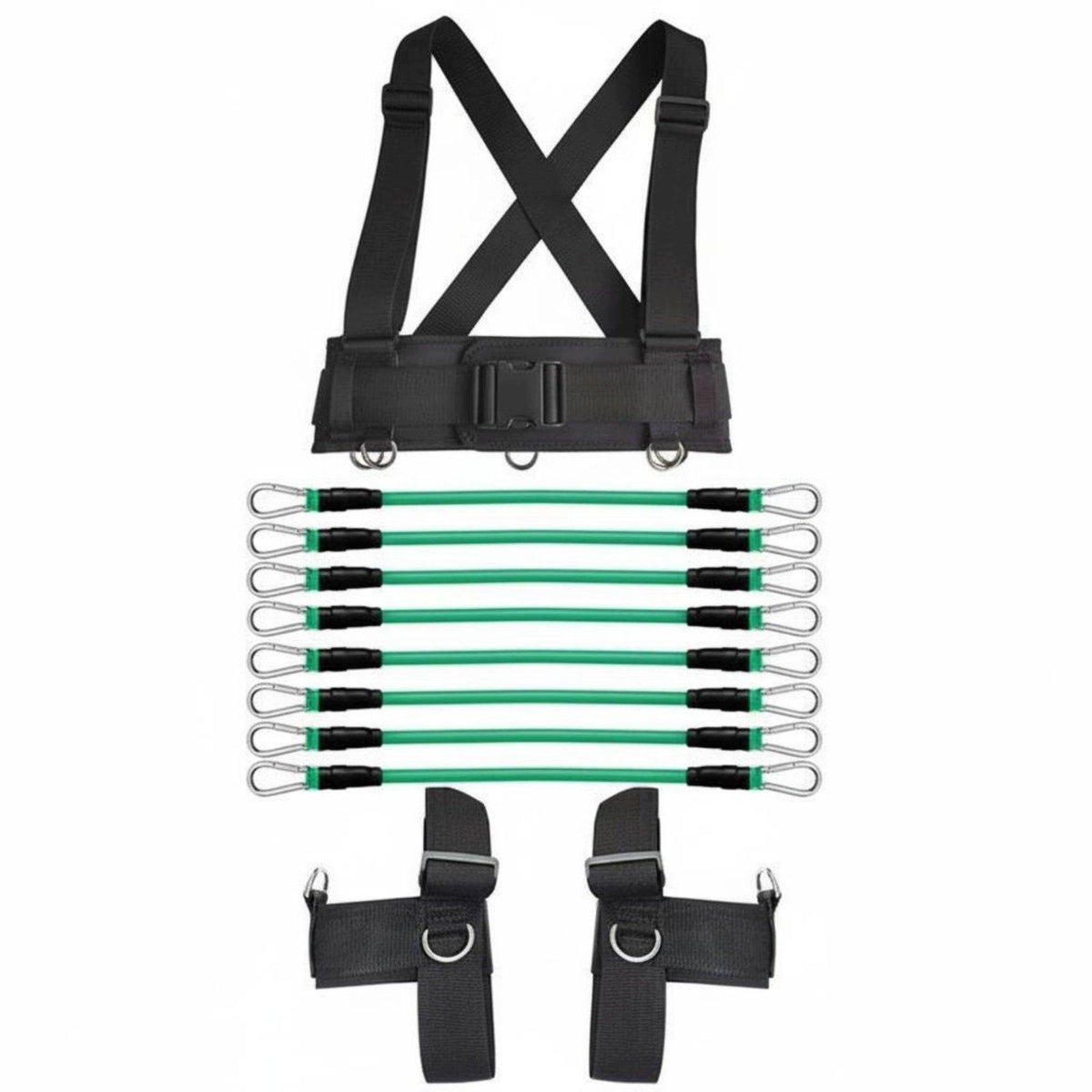 Leg Resistance Training Bands Adjustable Straps Green Suspender 240lbs