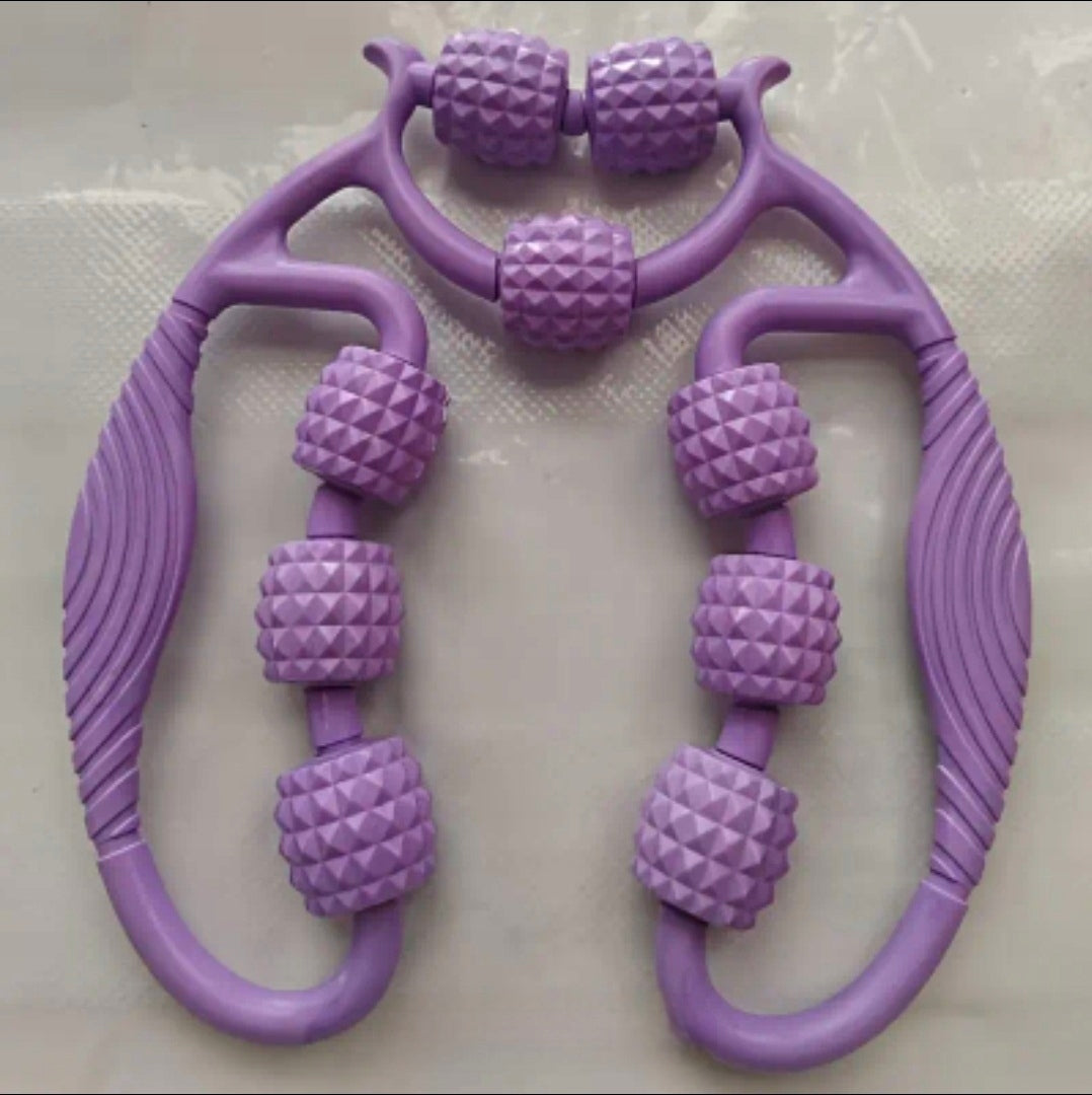Leg massage device, leg massage roller, massager