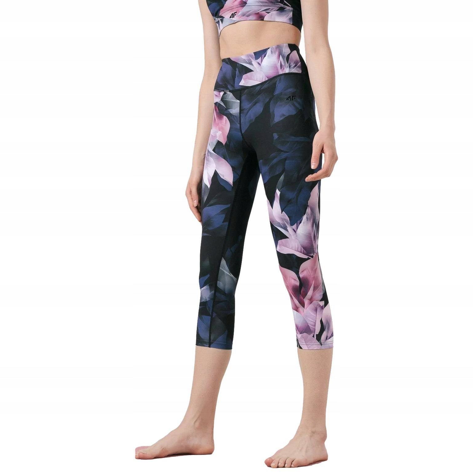 Tamprės moterims 4F Women's Yoga Leggings W H4L22SPDF01692A, mėlynos