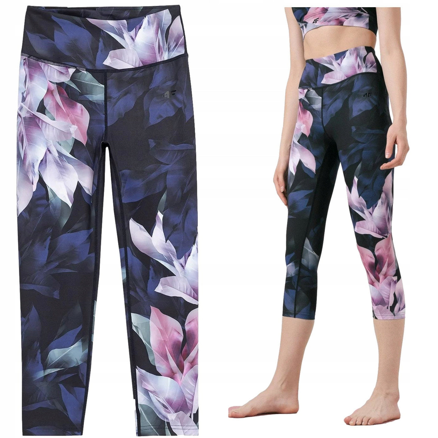 Tamprės moterims 4F Women's Yoga Leggings W H4L22SPDF01692A, mėlynos