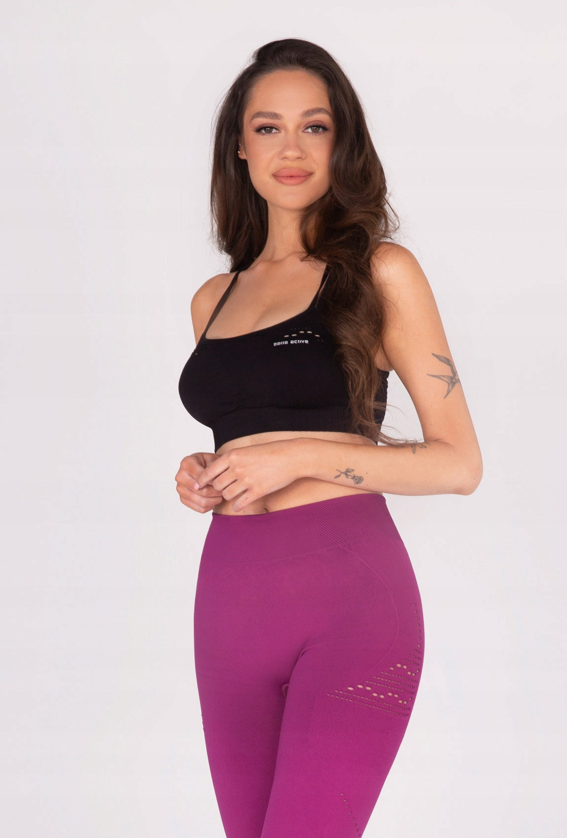 Tamprės moterims Gatta Active Leggings Fitness GA, rožinės