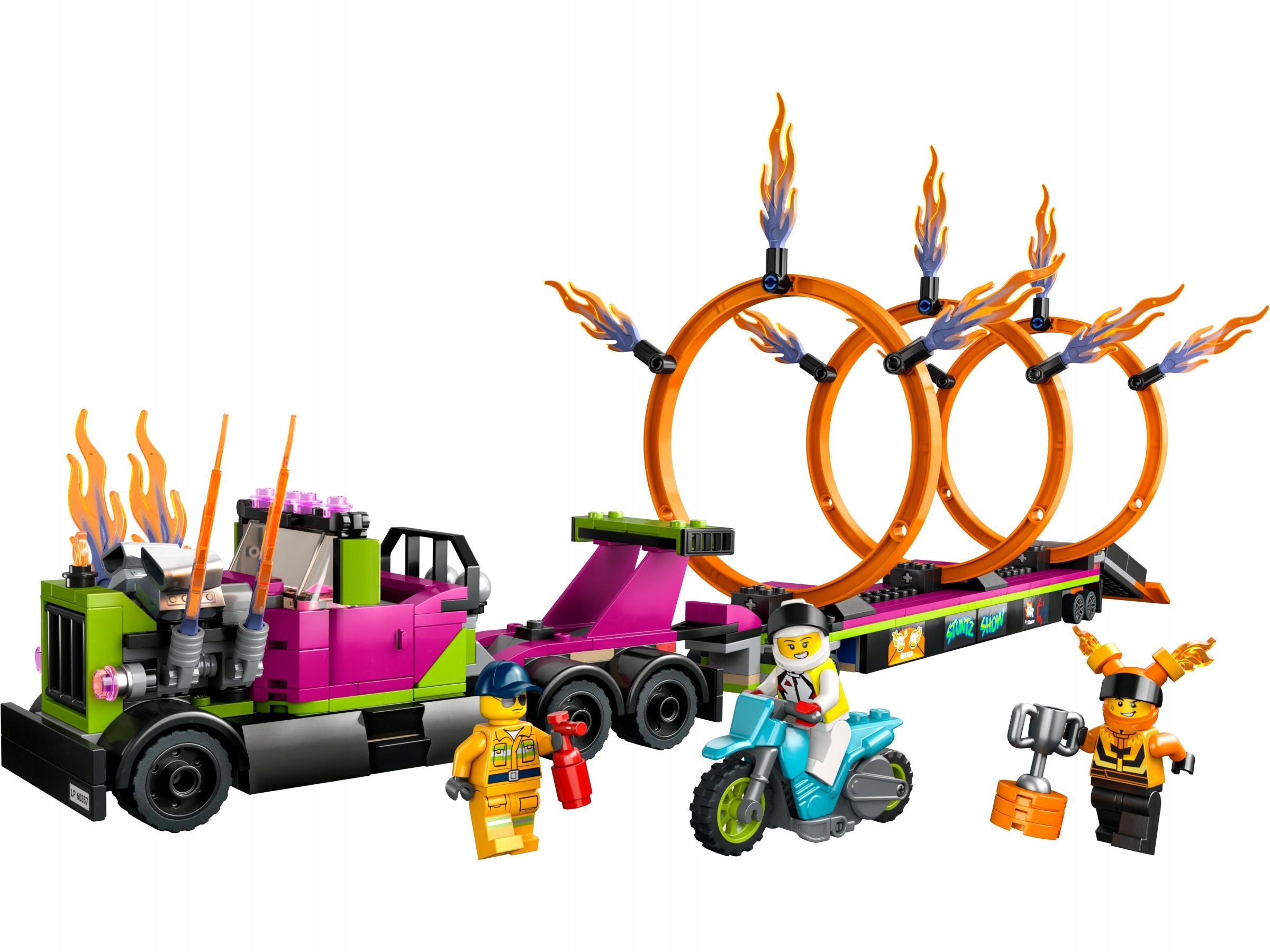 60357 LEGO® City Kaskadinis sunkvežimis ir ugnies žiedo iššūkis