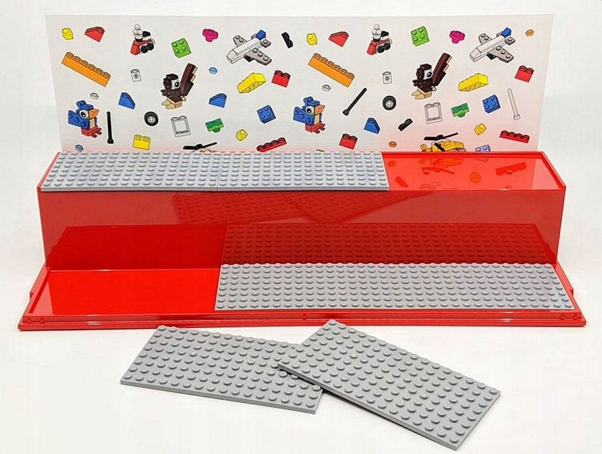 Lego Display case + 6 x LEGO 8x16 tile Packaging status original