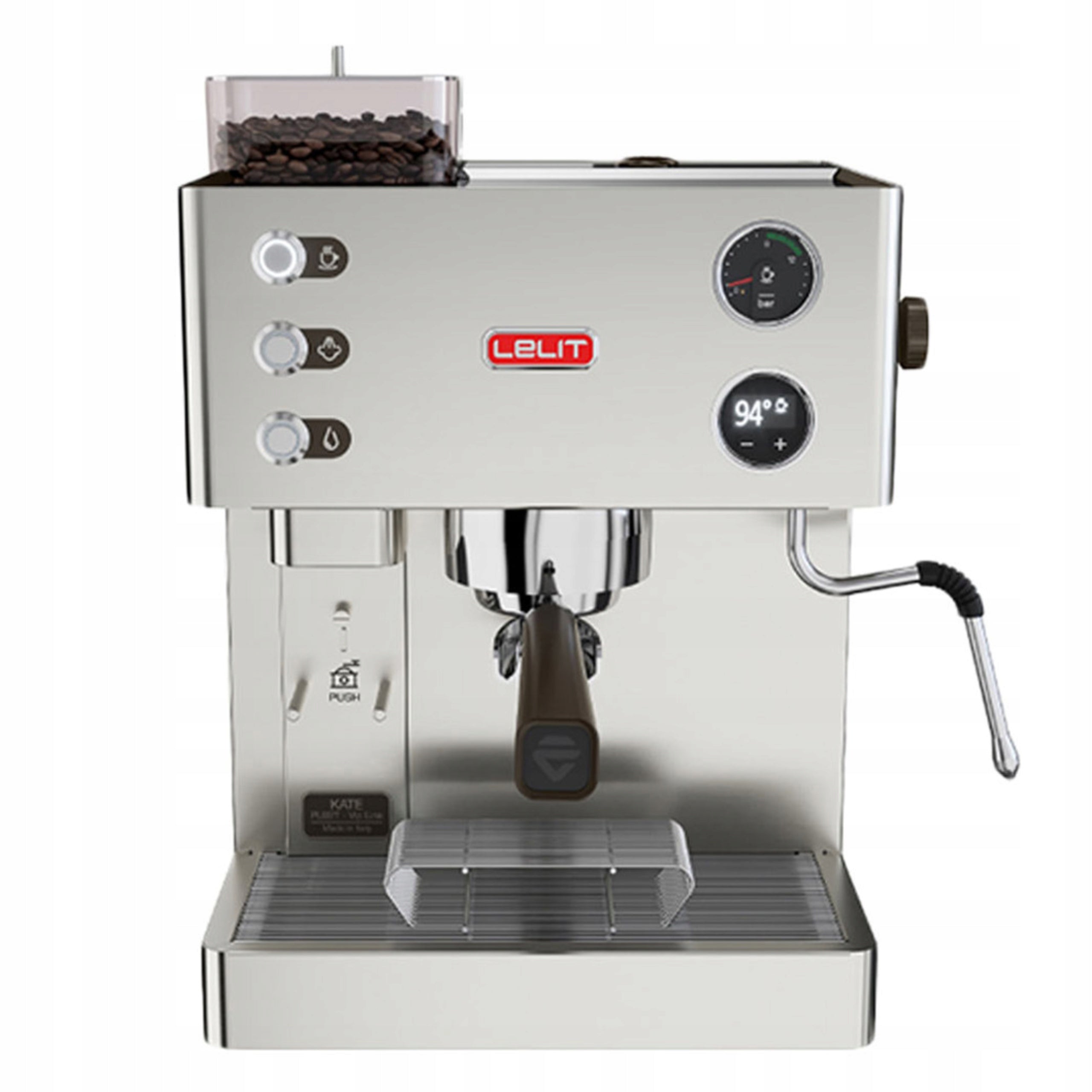 Lelit Kate PL82T flask coffee maker with grinder – stainless steel