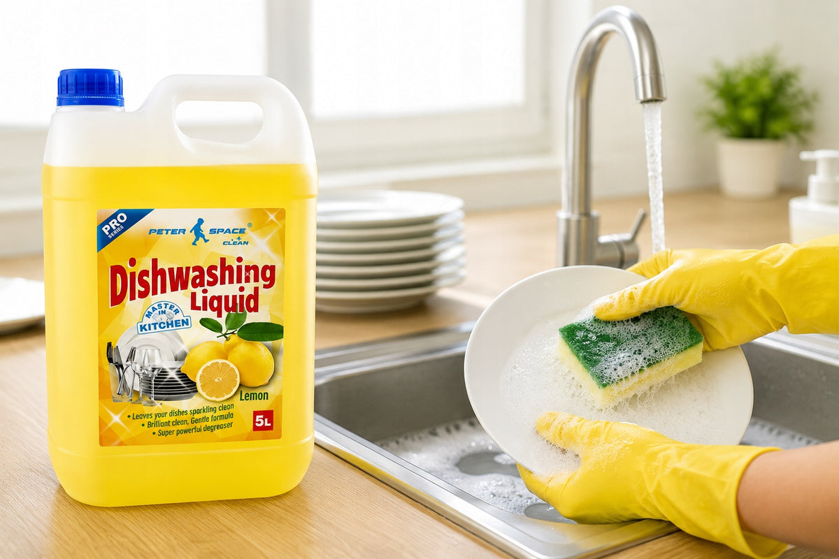 Lemon dishwashing liquid 10l very efficient Peter Space Packaging status original