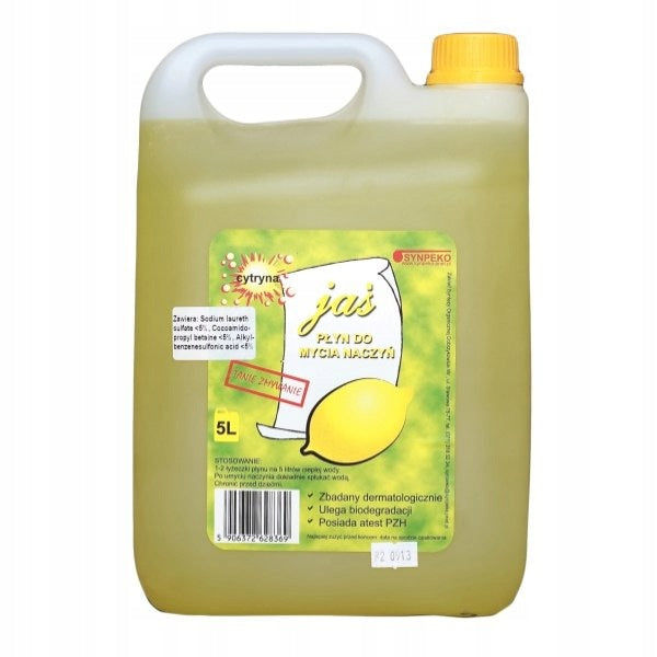 Lemon dishwashing liquid 5L - JAŚ Effective formula very efficient