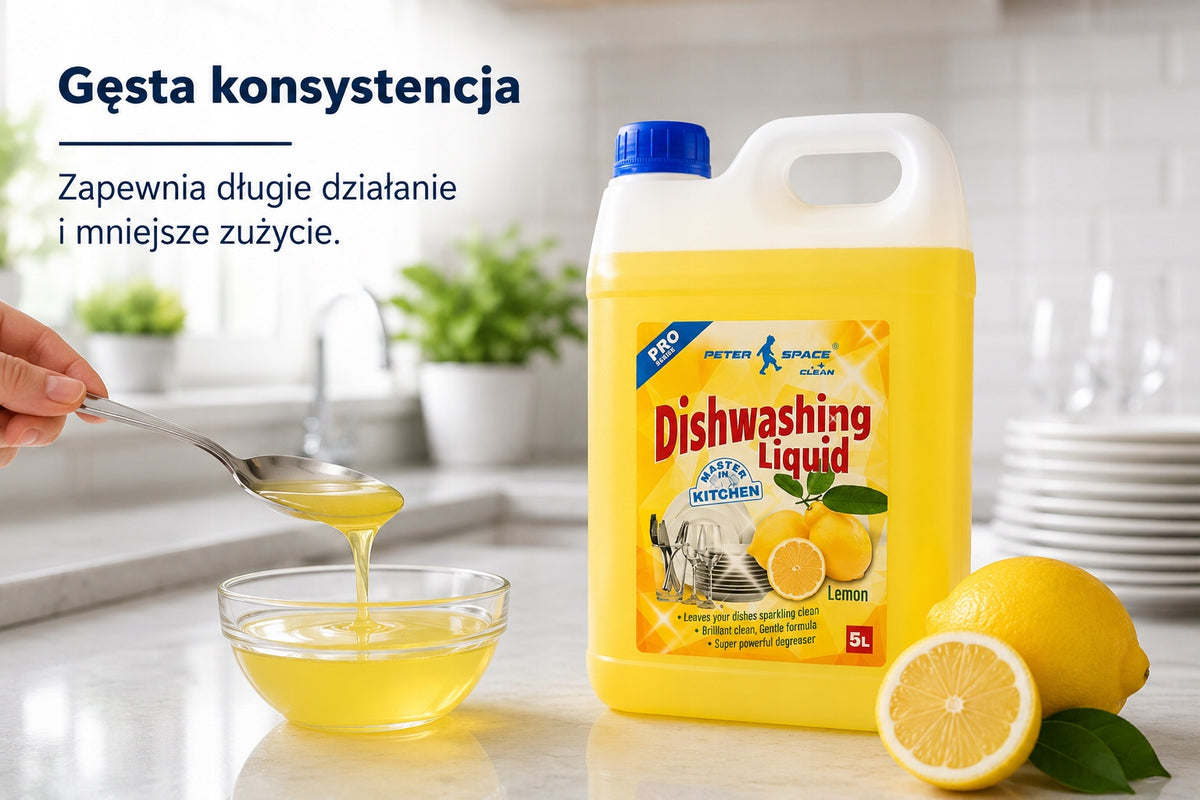Lemon dishwashing liquid 5l very efficient Peter Space Brand Peter Space