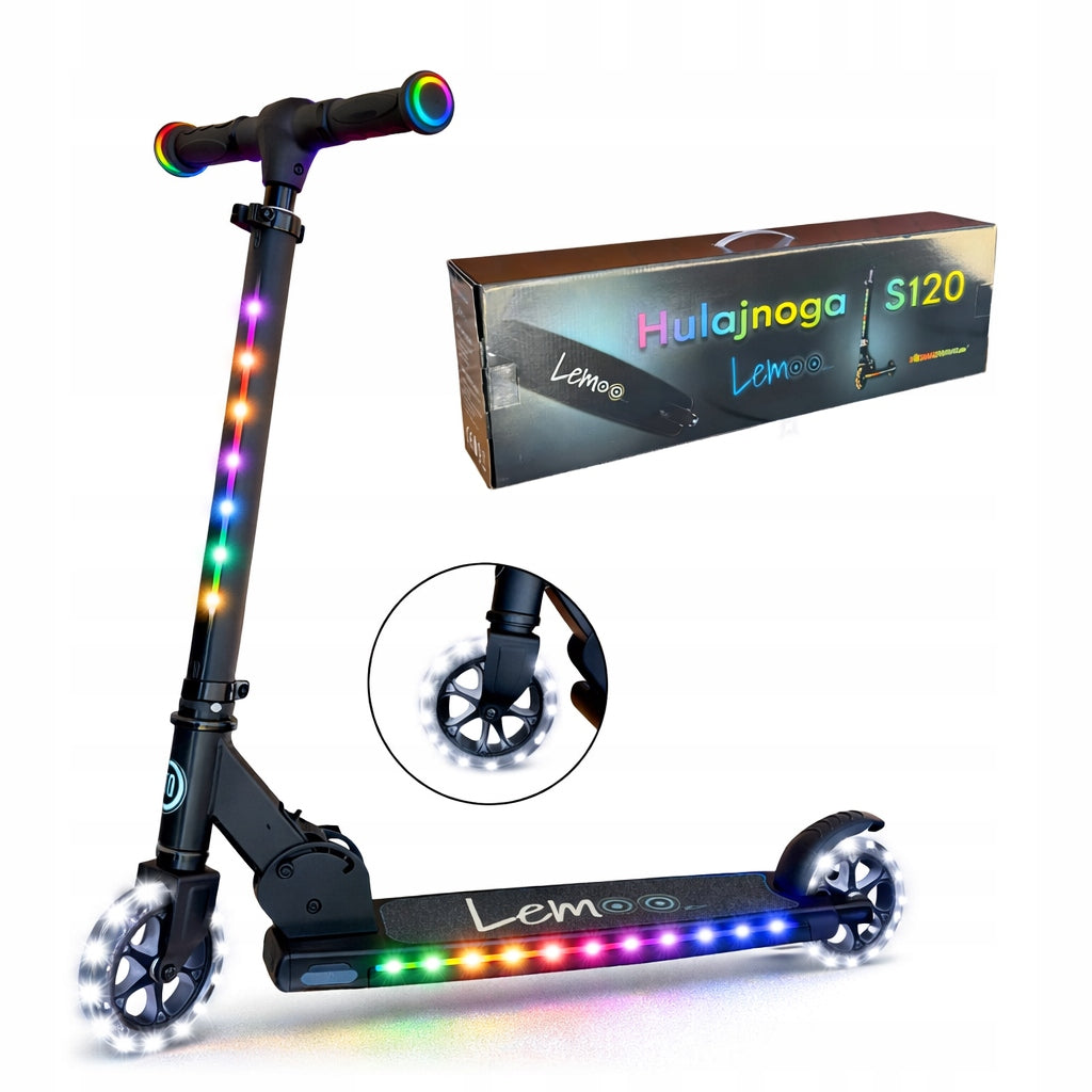 Lemoo Led two-wheeled scooter glowing platform and wheels Packaging status original