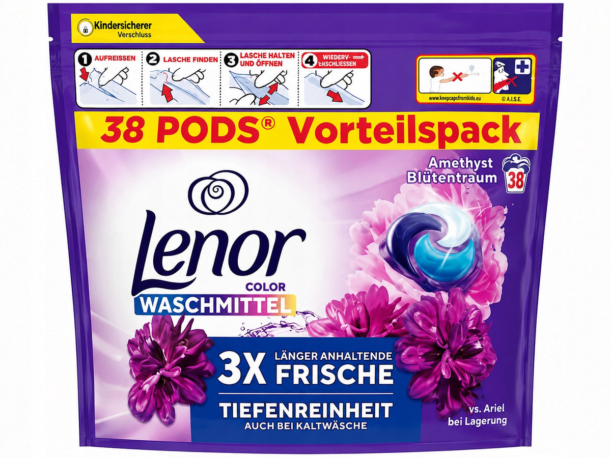 Lenor 3in1 Color Blütentraum 38pcs/ Wash Capsules Original