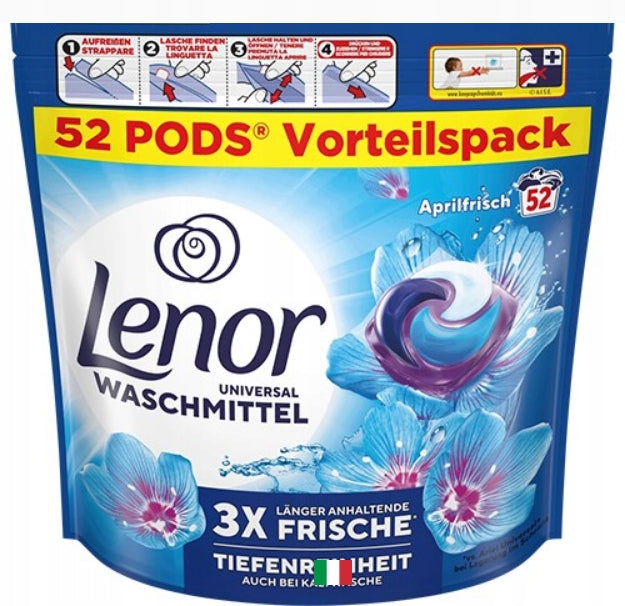Lenor All-in-1 Aprilfrisch Washing Capsules 52 Pack DE