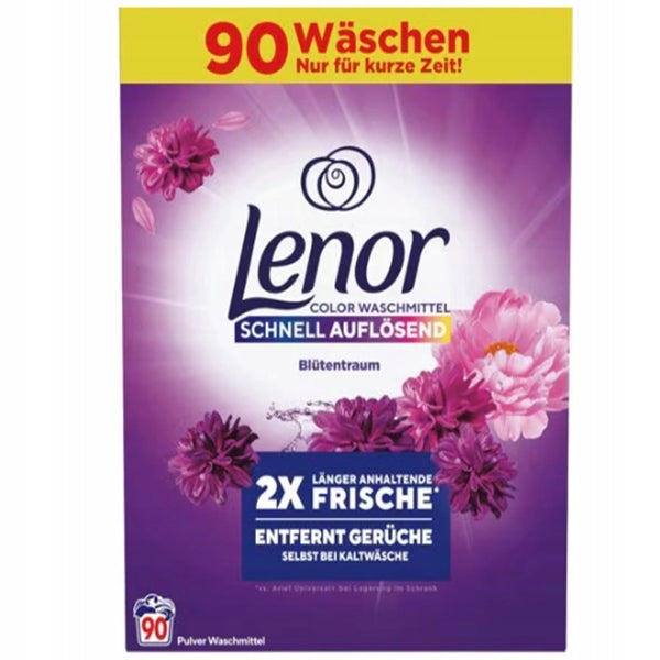 Lenor Amethyst Powder Color 90 Washes 4,95kg For Colors Long Lasting Freshness