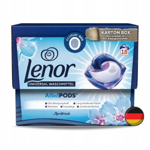 Lenor Aprilfrisch Blue Capsules 18 Pack DE