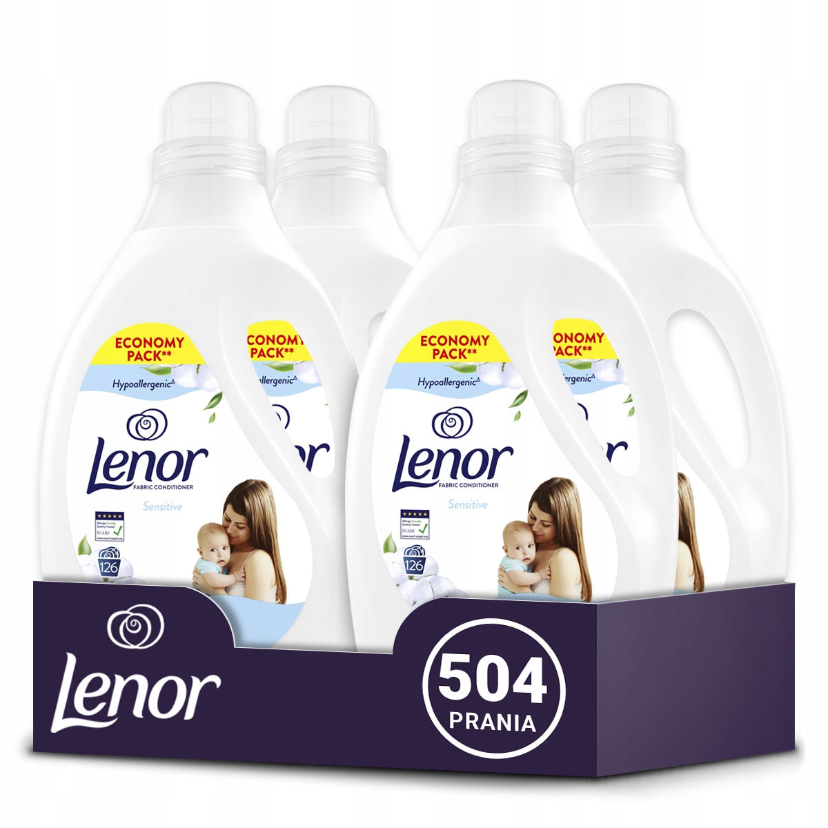 Lenor Fabric Rinsing Liquid, 4x126 Washes, Sensitive