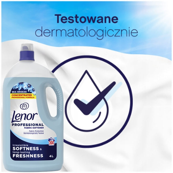 Lenor Fabric Softener 4l Sea Breeze 200 Rinses Blue Manufacturer code 8700216759885