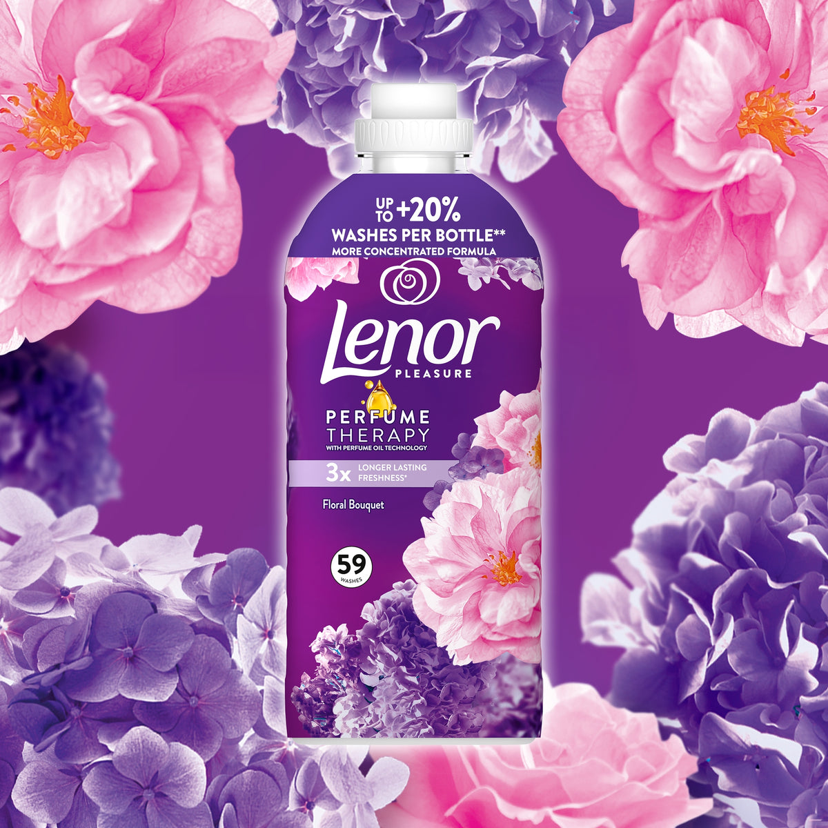 Lenor Floral Bouquet Washing Liquid Fabrics UNIVERSAL 8x59 Washes Packaging status original