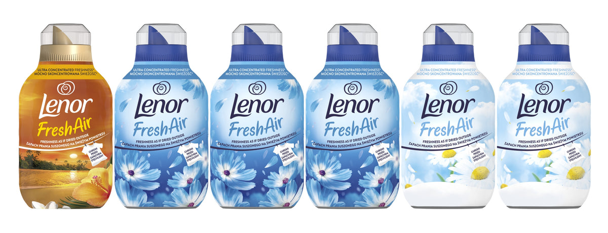 Lenor Fresh Air:3xFresh Wind,2xDelicate. Cotton,1xTropical. Sunset