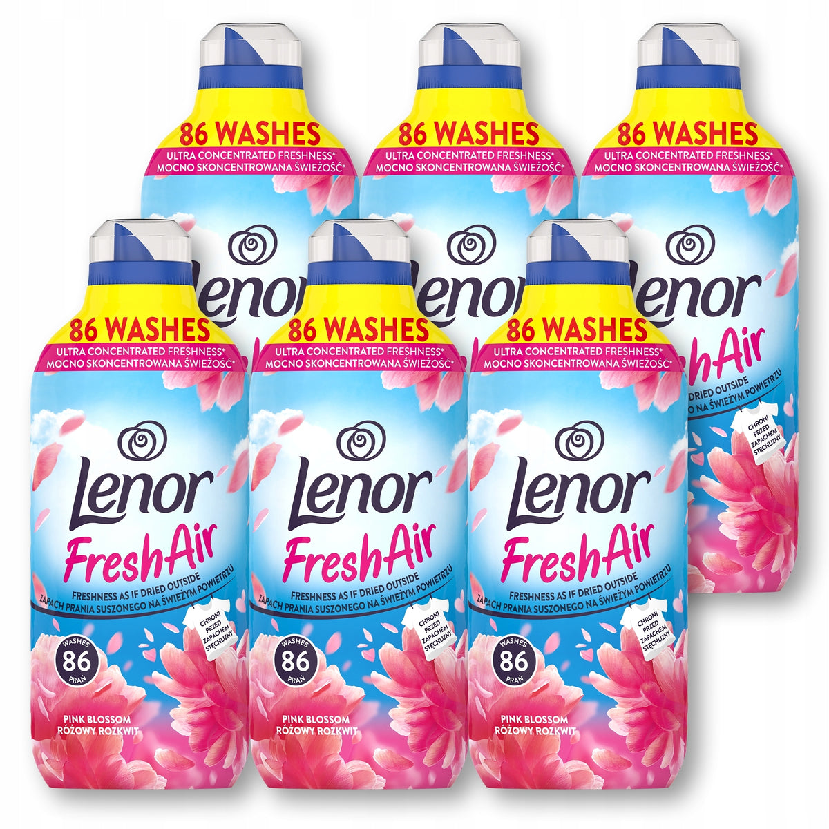 Lenor Fresh Air Pink Blossom Fabric Rinsing Liquid Universal 6x1,204L