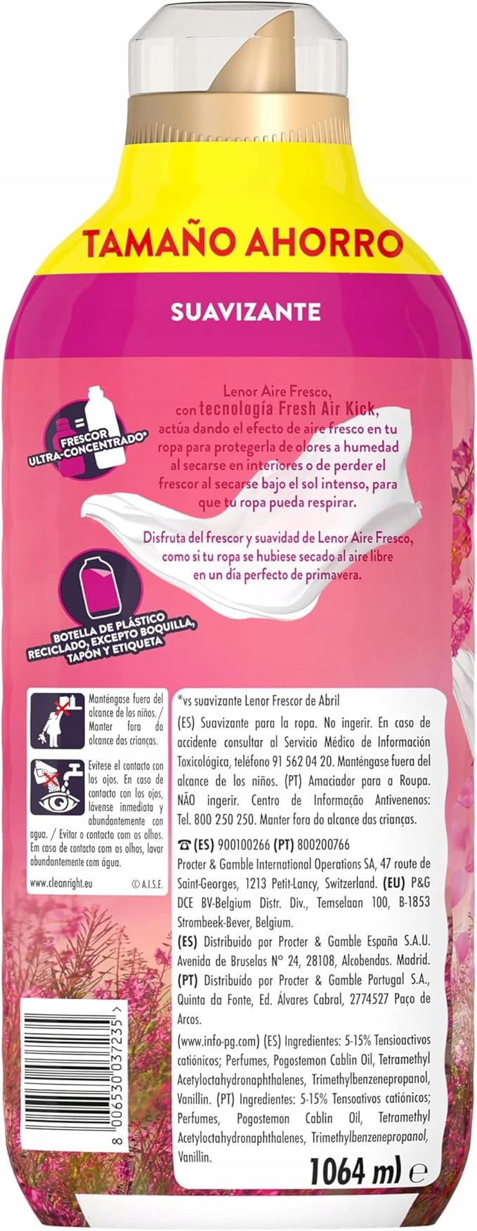 Lenor Fresh Air Scent of Field Flowers Rinse Liquid 76 Washes / 1064 ml Packaging status original