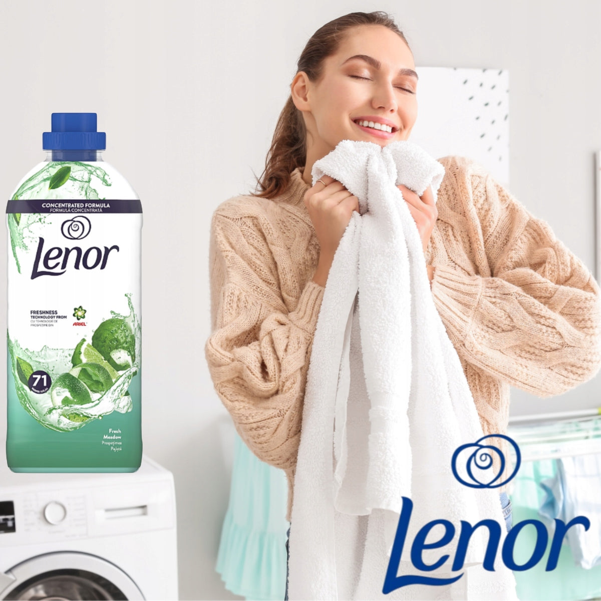 Lenor Fresh Meadow 71 Washes 1,49l Packaging status original