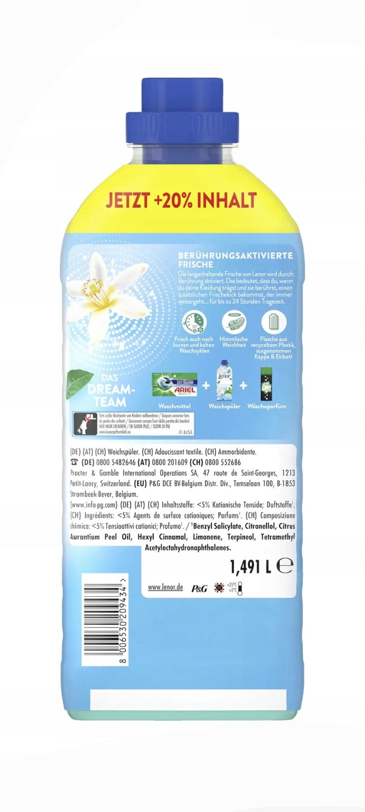Lenor Freshness Guard 71 Washes Softener 1,491 L from Germany Packaging status original