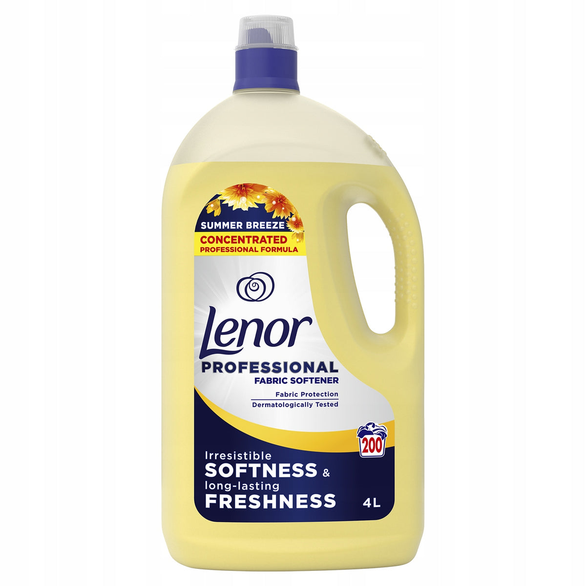 Lenor Professional Summer Breeze Fabric Softener, 4 L, 200 Washes