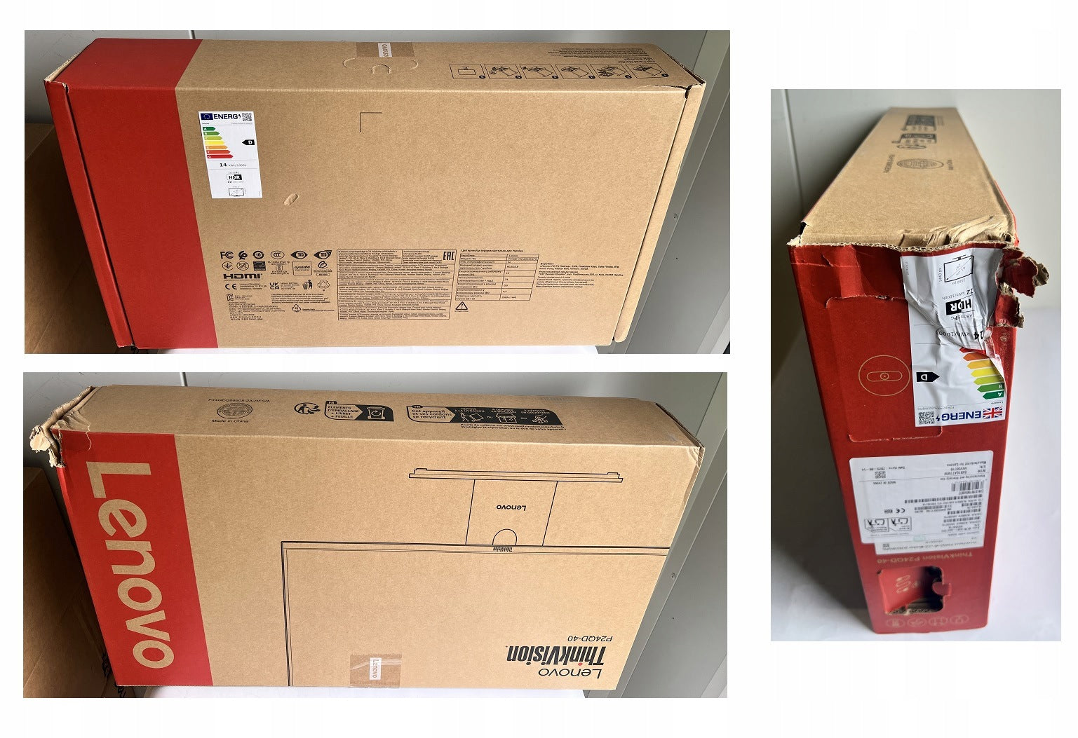 Lenovo ThinkVision 23.8" P24QD-40 QHD USB-C PD monitor up to 140W HDMI DP Lan Manufacturer code 64B1GAT1EU