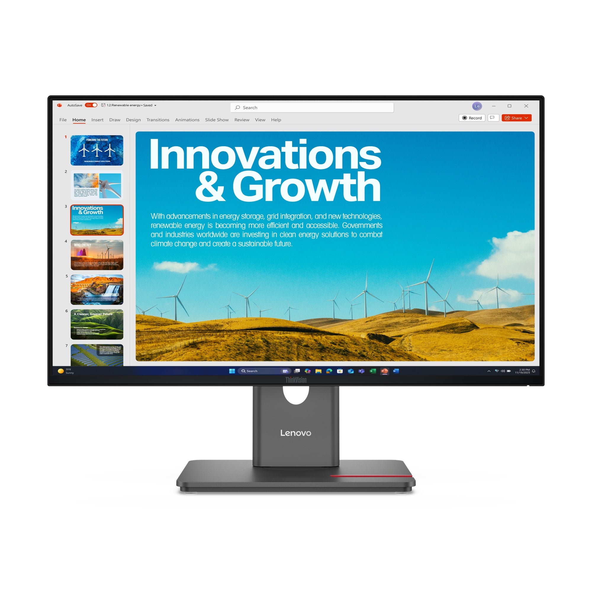 Lenovo ThinkVision 23.8" P24QD-40 QHD USB-C PD monitor up to 140W HDMI DP Lan