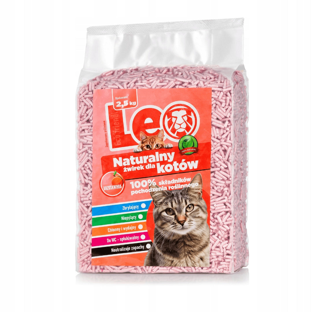 Leo Peach Scent Tofu Cat Litter – Safe Efficient