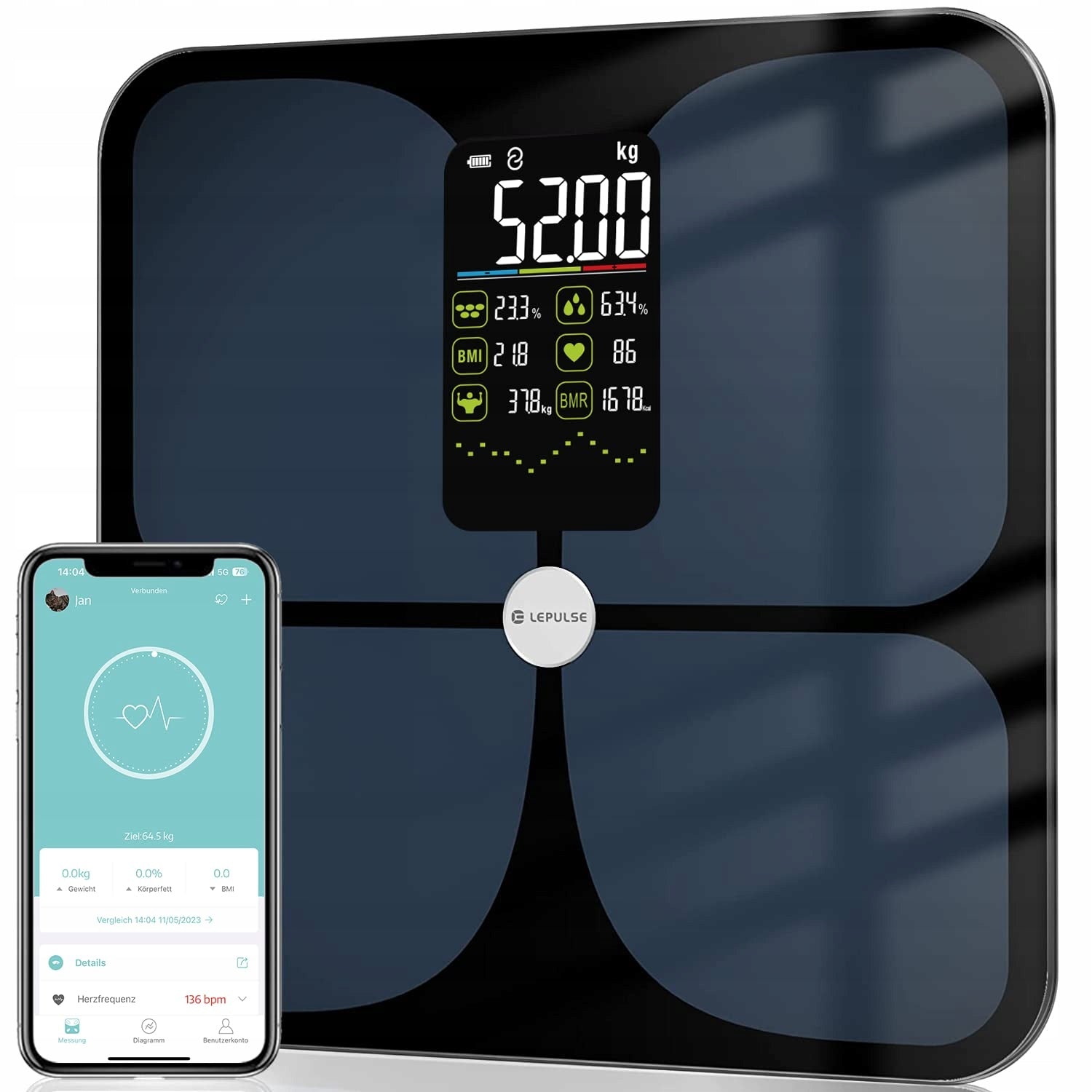 Lepulse FI2016LB Digital Bluetooth Scale with BMI Body Analysis Brand no brand