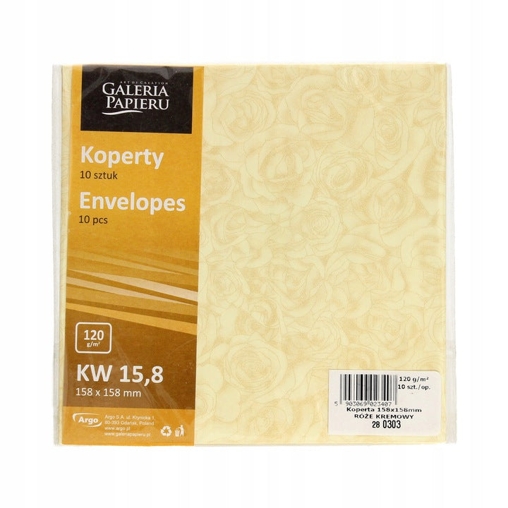 Letter Envelope For Sending KW.158mm 120g CREAM ROSES Set of 10 Brand no brand