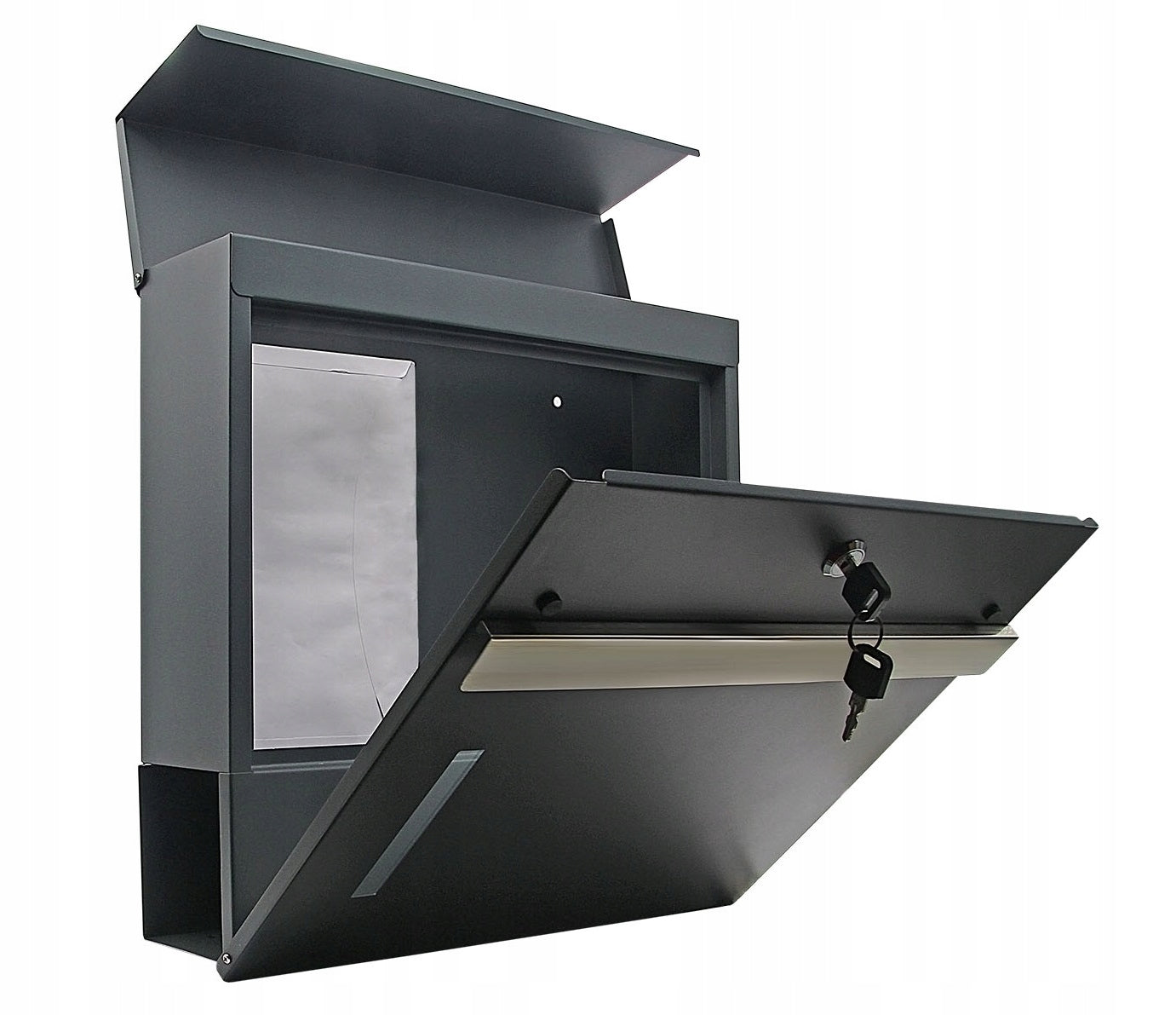 Letterbox Anthracite STAINLESS STEEL 37x37x10,5 Address House Number CNC Brand no brand