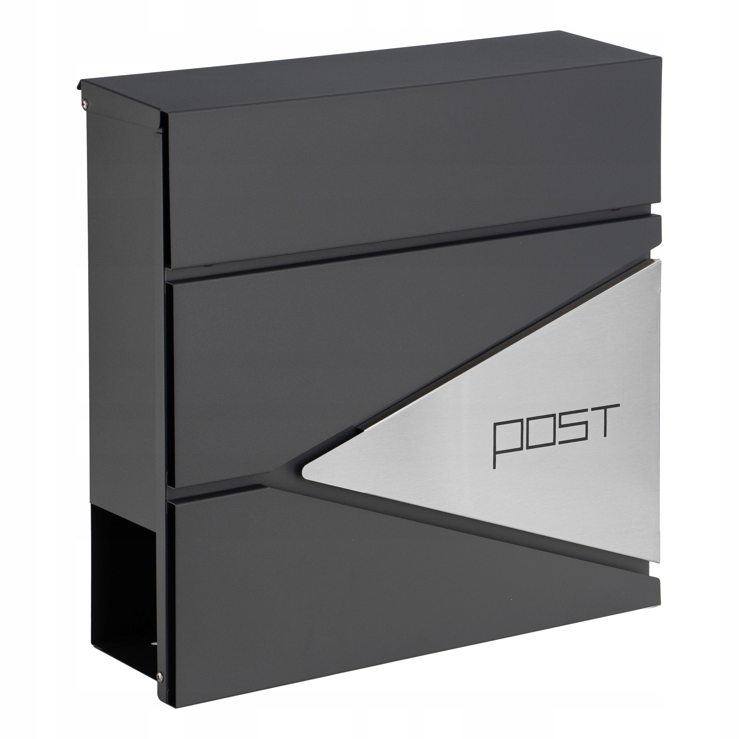 Letterbox Fence Anthracite Stainless Steel Large 37x37cm Brand Gockowiak