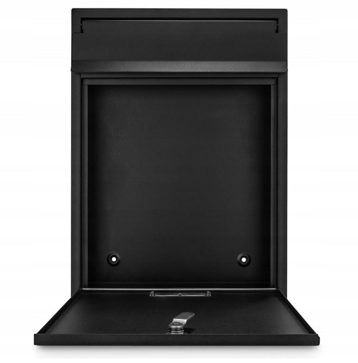 Letterbox black with house number and A4 address – personal postal Product width 215 cm